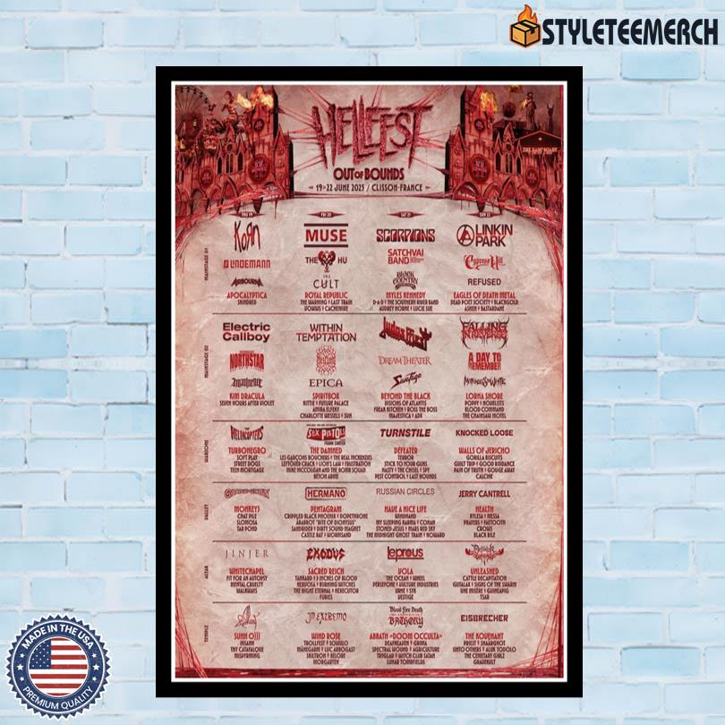 Poster Hellfest Festival Clisson France 19-22 June 2025 4 Poster Hellfest Festival Clisson France 19-22 June 2025