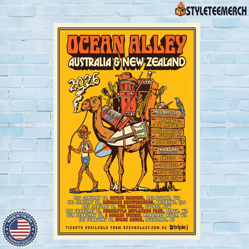 Poster Ocean Alley AUS & NZ Tour 2026 9 Poster Ocean Alley AUS & NZ Tour 2026
