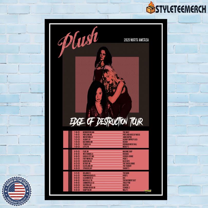 Poster Plush Edge Of Destruction 2025 Tour 4 Poster Plush Edge Of Destruction 2025 Tour