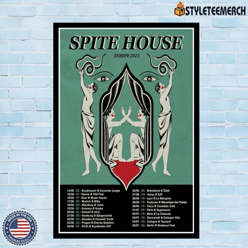 Poster Spite House Europe Tour 2025 4 Poster Spite House Europe Tour 2025