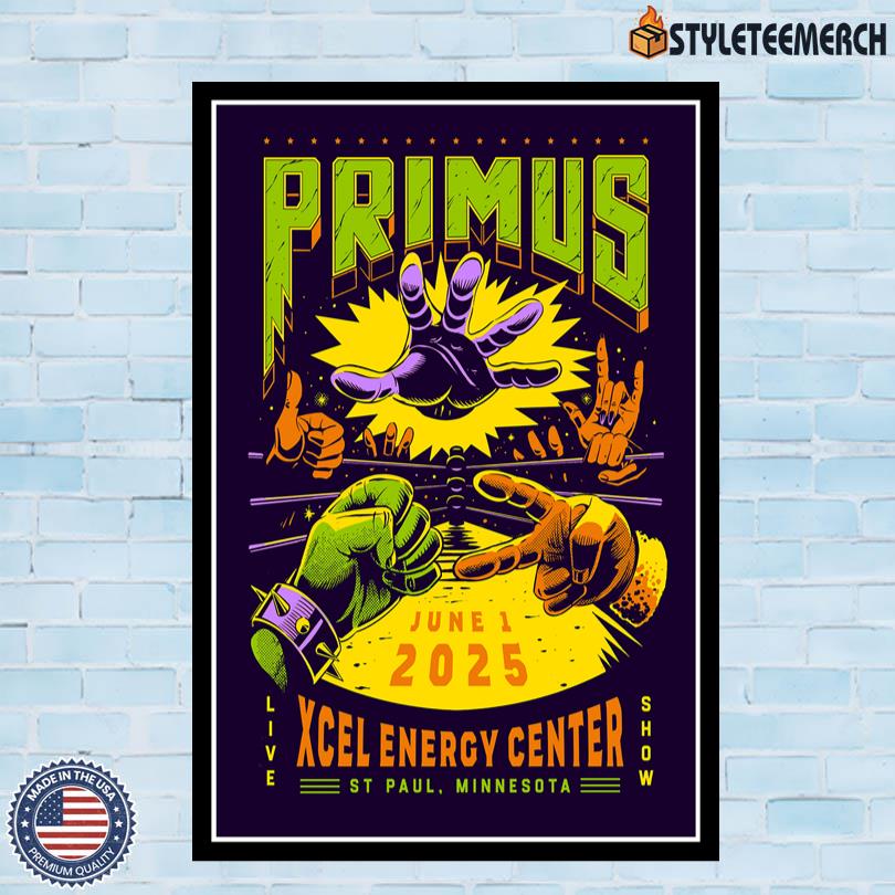 Primus Concert At Xcel Energy Center St. Paul, MN June 1 2025 Poster 4 Primus Concert At Xcel Energy Center St. Paul, MN June 1 2025 Poster