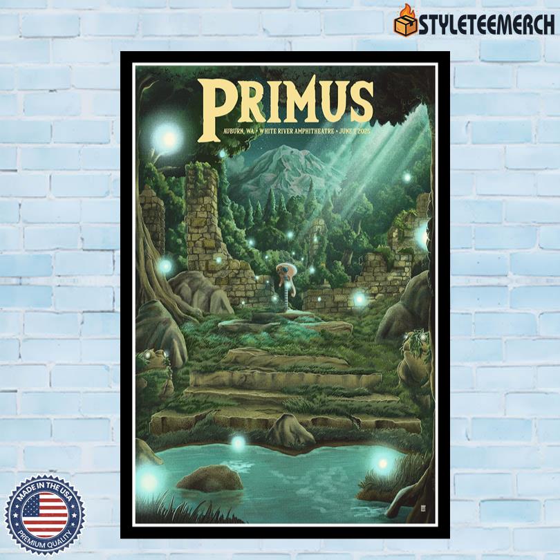Primus Tour Poster June 7 2025 White River Amphitheatre 4 Primus Tour Poster June 7 2025 White River Amphitheatre