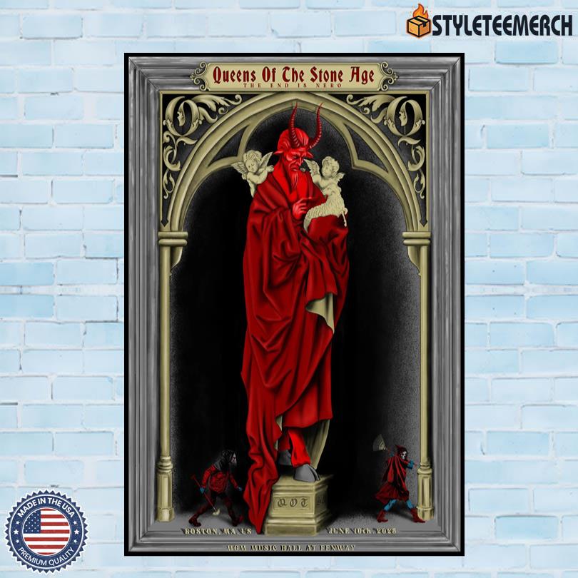 Queens Of The Stone Age June 10 2025 Boston Concert Limited Edition Poster 4 Queens Of The Stone Age June 10 2025 Boston Concert Limited Edition Poster