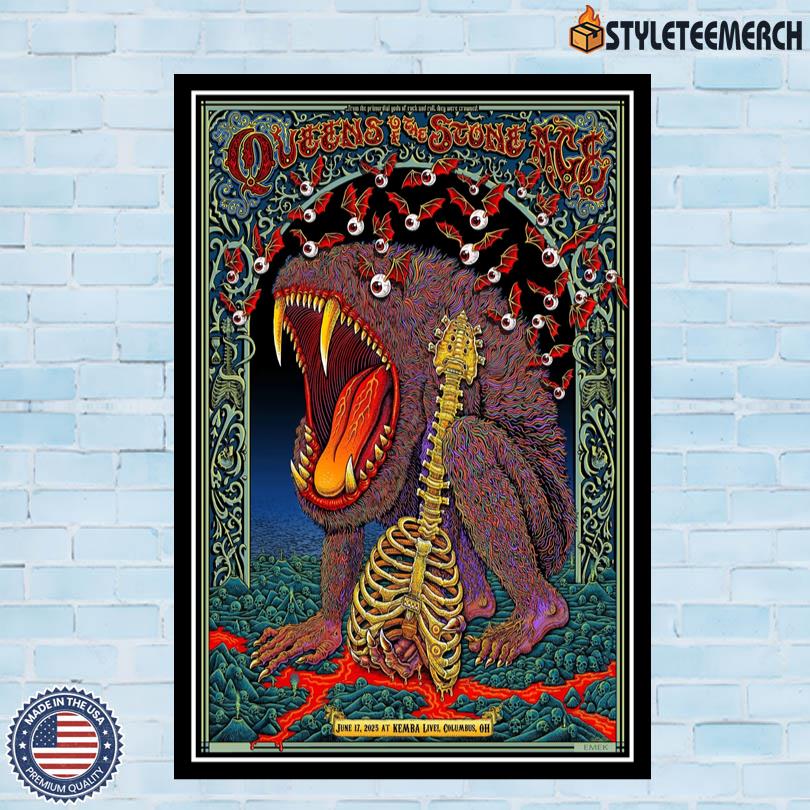Queens Of The Stone Age June 17 2025 Columbus Poster 10 Queens Of The Stone Age June 17 2025 Columbus Poster