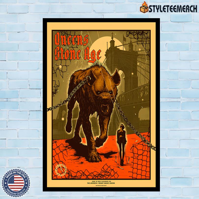 Queens Of The Stone Age June 18 2025 Cincinnati, OH Show Poster 4 Queens Of The Stone Age June 18 2025 Cincinnati, OH Show Poster