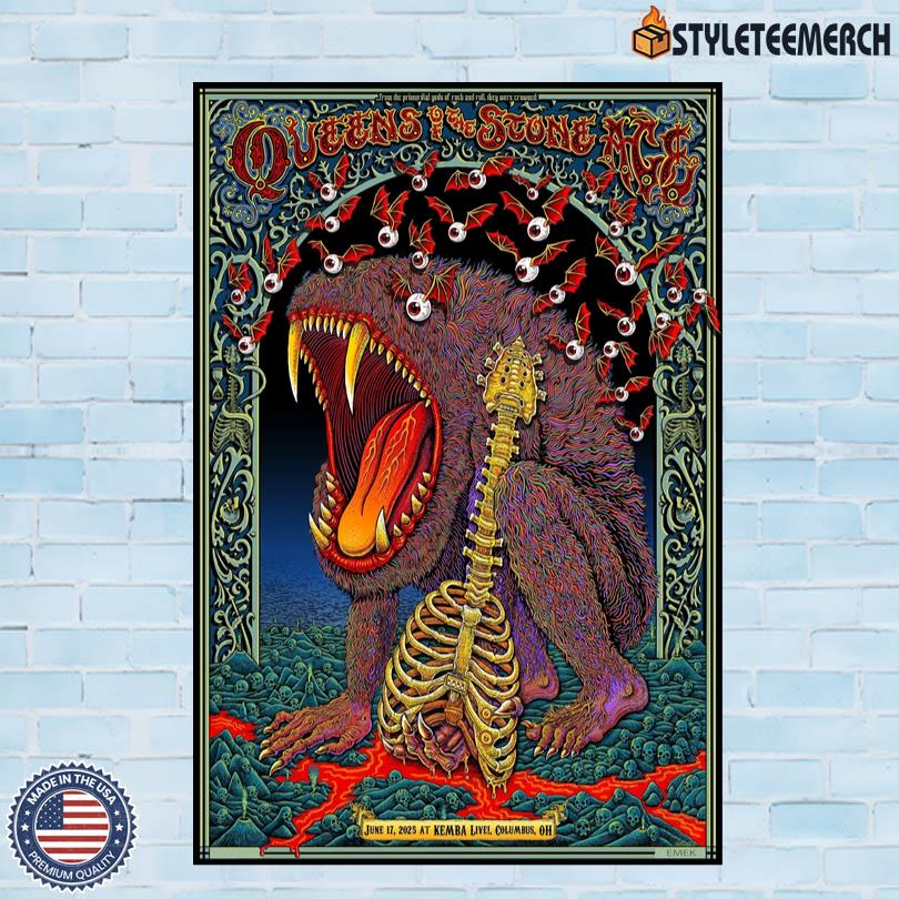 Queens Of The Stone Age KEMBA Live Jun 17 2025 Official Poster 10 Queens Of The Stone Age KEMBA Live Jun 17 2025 Official Poster