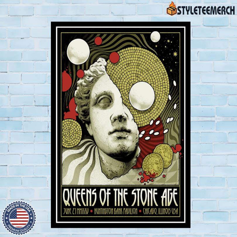 Queens Of The Stone Age Tour 2025 Chicago, IL Poster 4 Queens Of The Stone Age Tour 2025 Chicago, IL Poster
