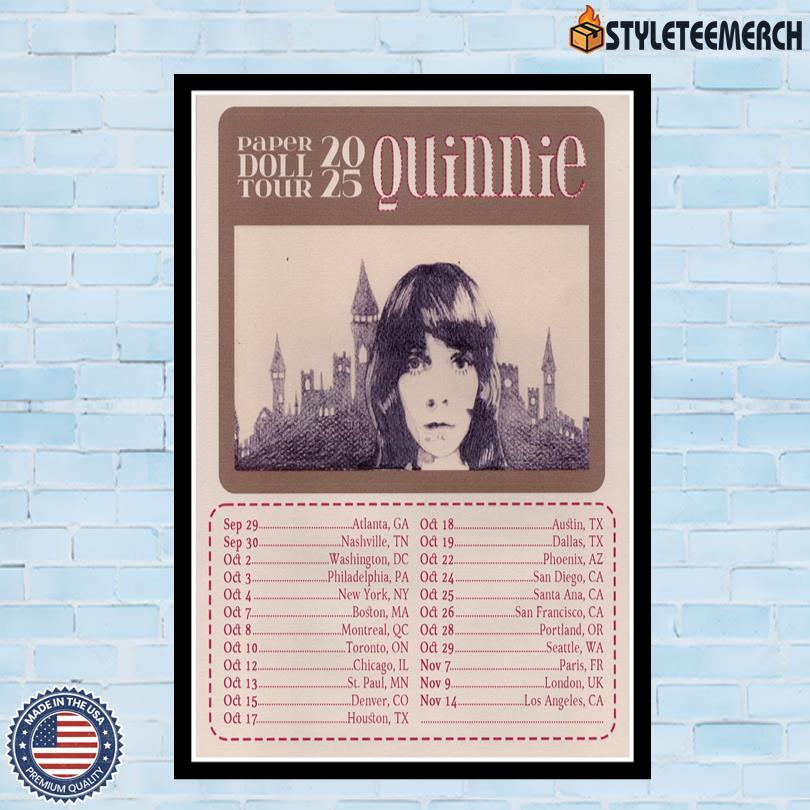 Quinnie Poster Paper Doll 2025 Tour 4 Quinnie Poster Paper Doll 2025 Tour