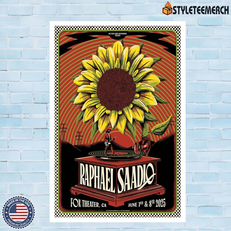 Raphael Saadiq Tour Poster Fox Theater Oakland CA June 7-8 2025 4 Raphael Saadiq Tour Poster Fox Theater Oakland CA June 7-8 2025