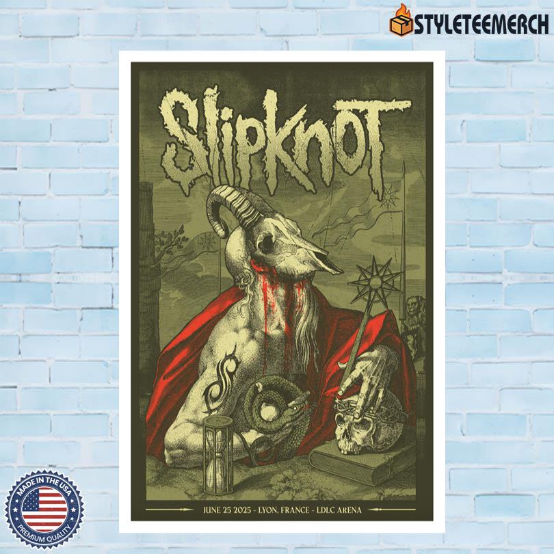 Slipknot June 25 2025 Lyon Concert Poster 4 Slipknot June 25 2025 Lyon Concert Poster