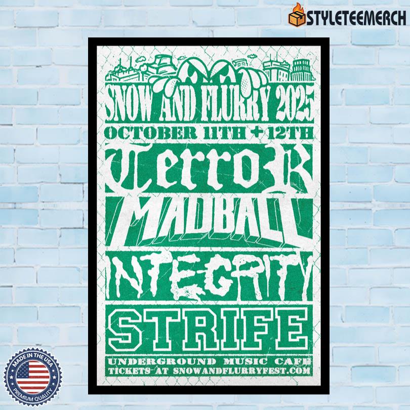 Snow And Flurry Fest Tour 2025 Underground Music Cafe Minneapolis Poster