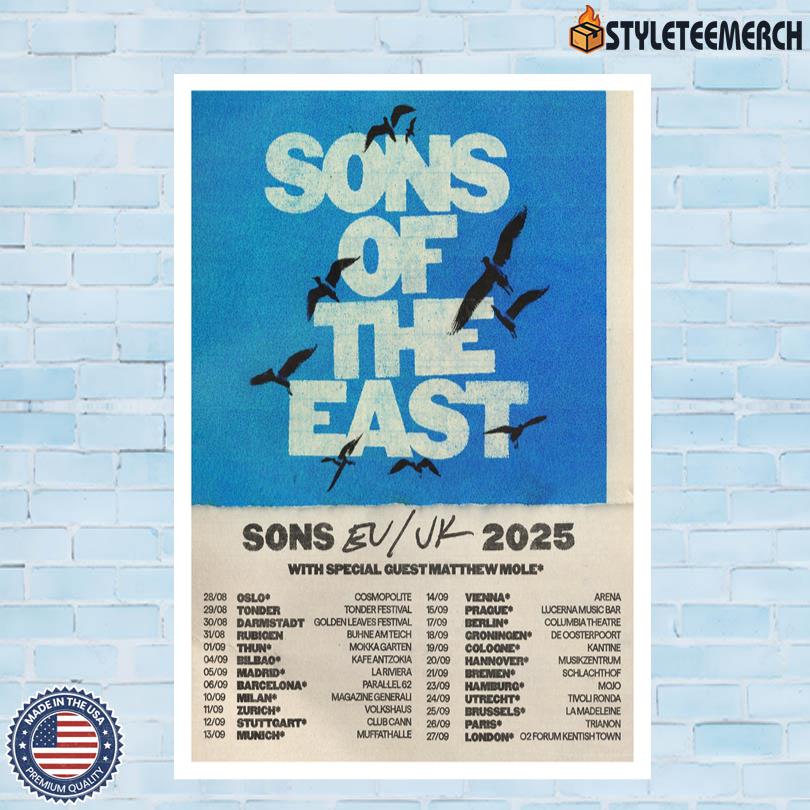 Sons Of The East Poster EU UK Tour 2025 4 Sons Of The East Poster EU UK Tour 2025