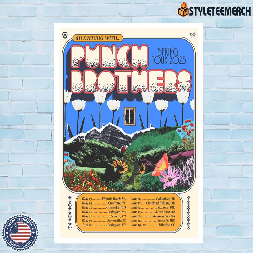 Spring 2025 Tour Punch Brothers Poster 4 Spring 2025 Tour Punch Brothers Poster
