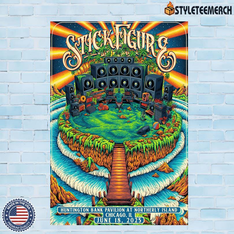 Stick Figure June 18 2025 Huntington Bank Pavilion Chicago, IL Official Poster