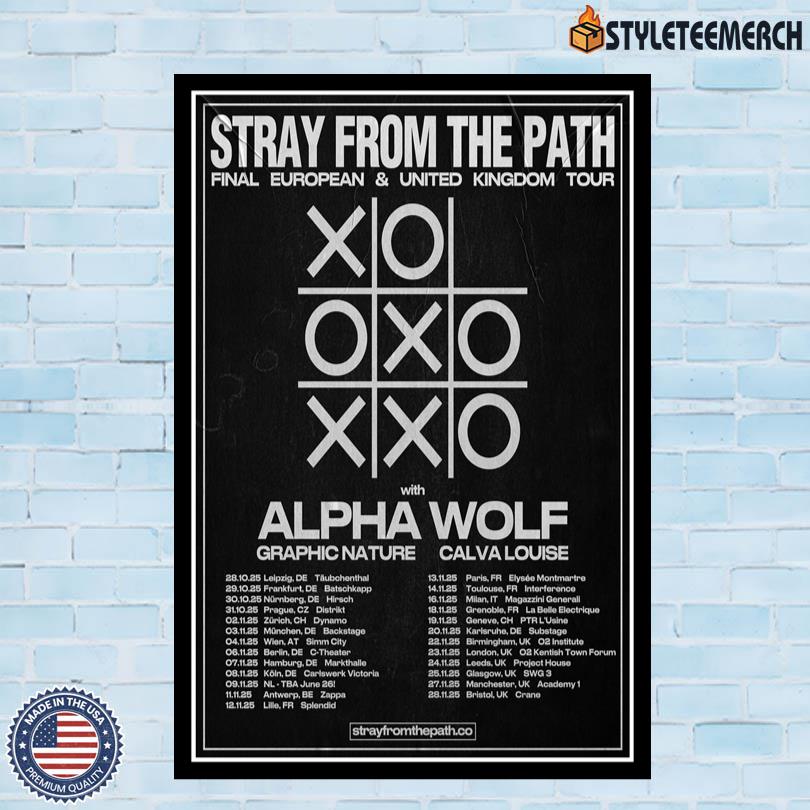 Stray From The Path Poster Final EU UK 2025 Tour
