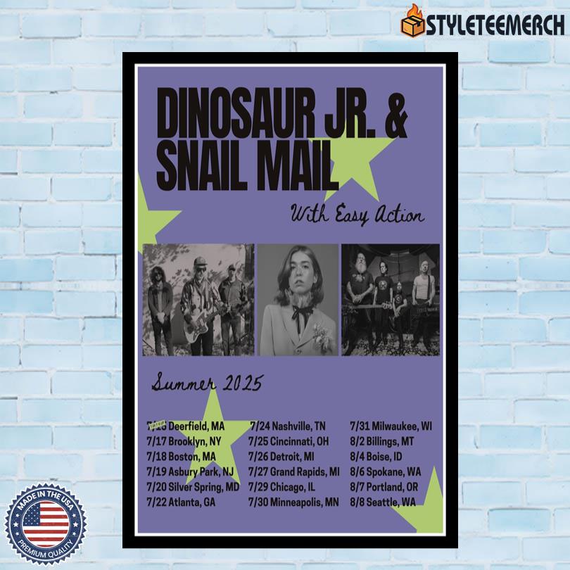 Summer 2025 Tour Dinosaur Jr Poster 4 Summer 2025 Tour Dinosaur Jr Poster