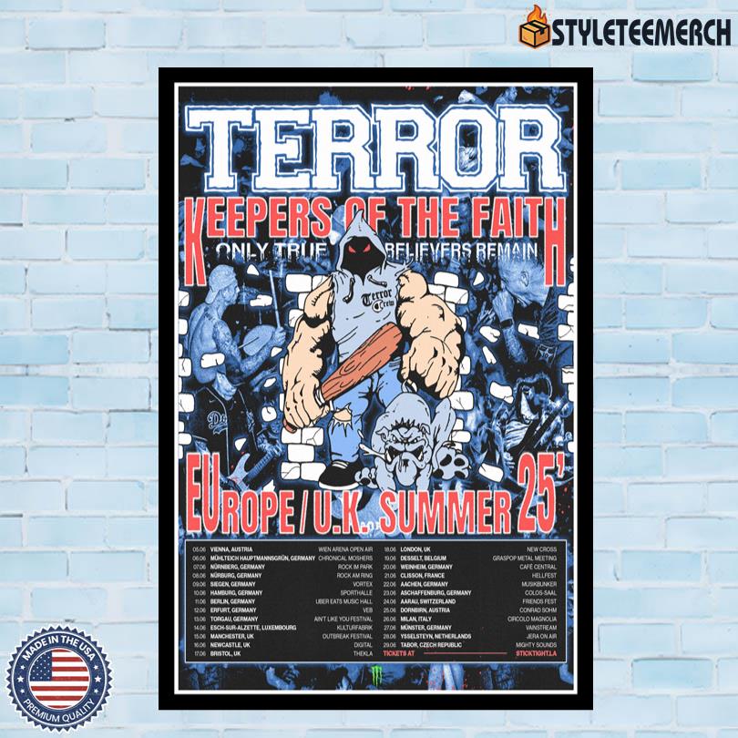 Terror Europe UK Summer 2025 Tour Poster 4 Terror Europe UK Summer 2025 Tour Poster