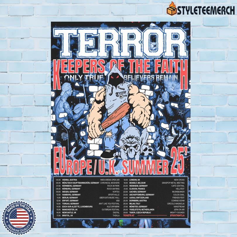 Terror Poster Europe UK Summer 2025 Tour 4 Terror Poster Europe UK Summer 2025 Tour