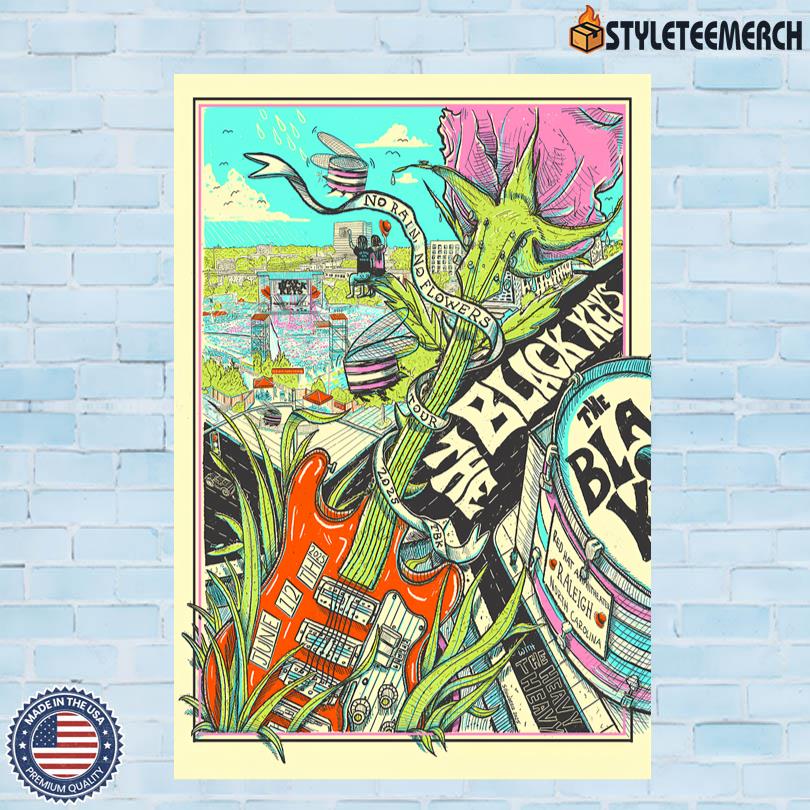 The Black Keys 2025 Red Hat Amphitheater Show Poster 4 The Black Keys 2025 Red Hat Amphitheater Show Poster