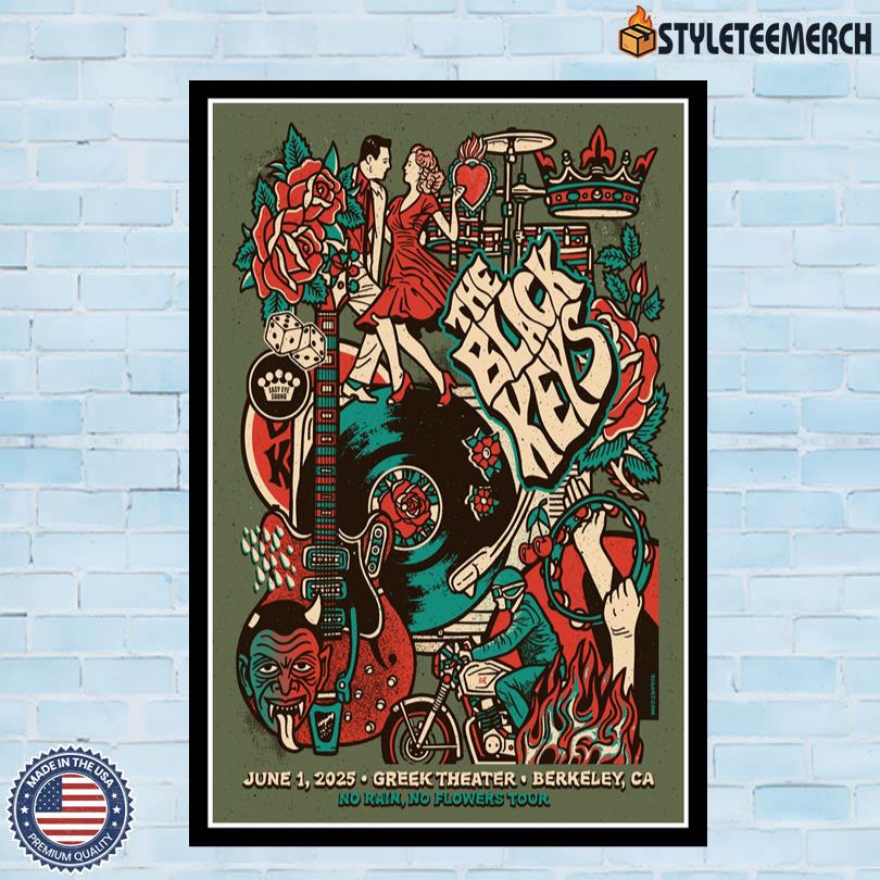 The Black Keys Berkeley, CA June 1 2025 Limited Poster 4 The Black Keys Berkeley, CA June 1 2025 Limited Poster