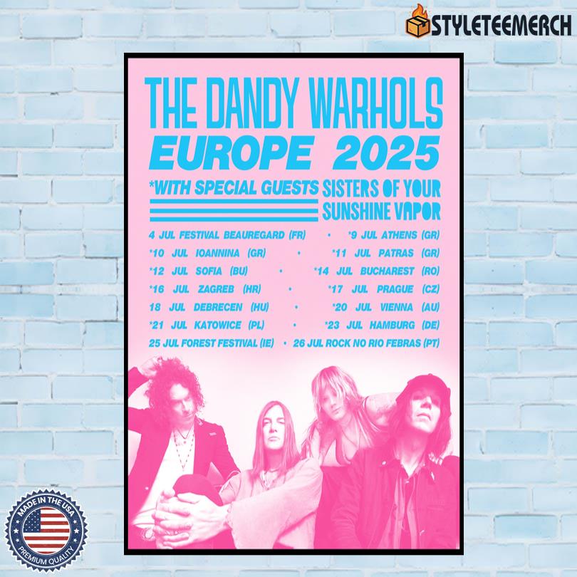 The Dandy Warhols Poster Europe Tour 2025 4 The Dandy Warhols Poster Europe Tour 2025