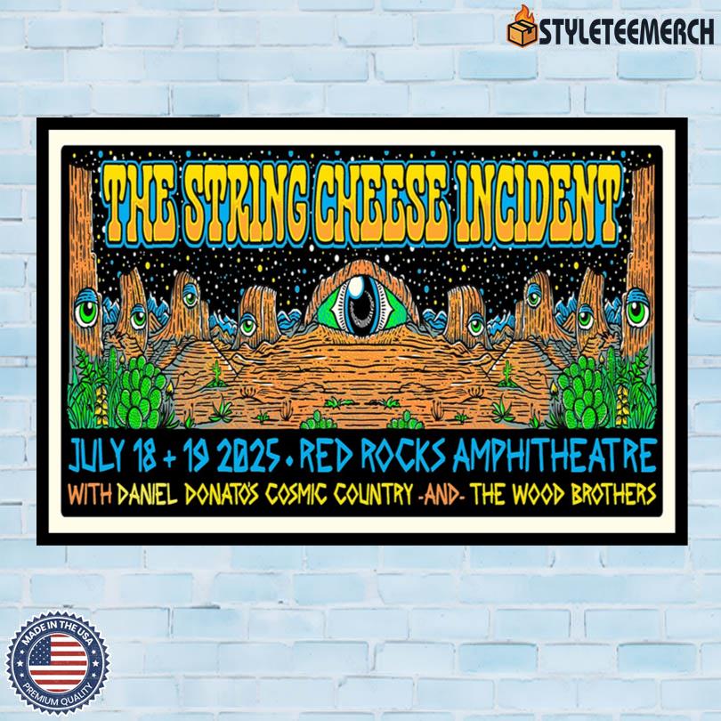 The String Cheese Incident Red Rocks July 2025 Official Concert Poster 4 The String Cheese Incident Red Rocks July 2025 Official Concert Poster