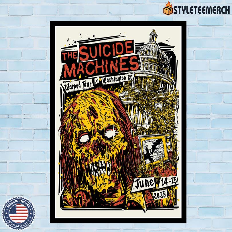The Suicide Machines Warped Tour June 14-15 2025 Poster 4 The Suicide Machines Warped Tour June 14-15 2025 Poster