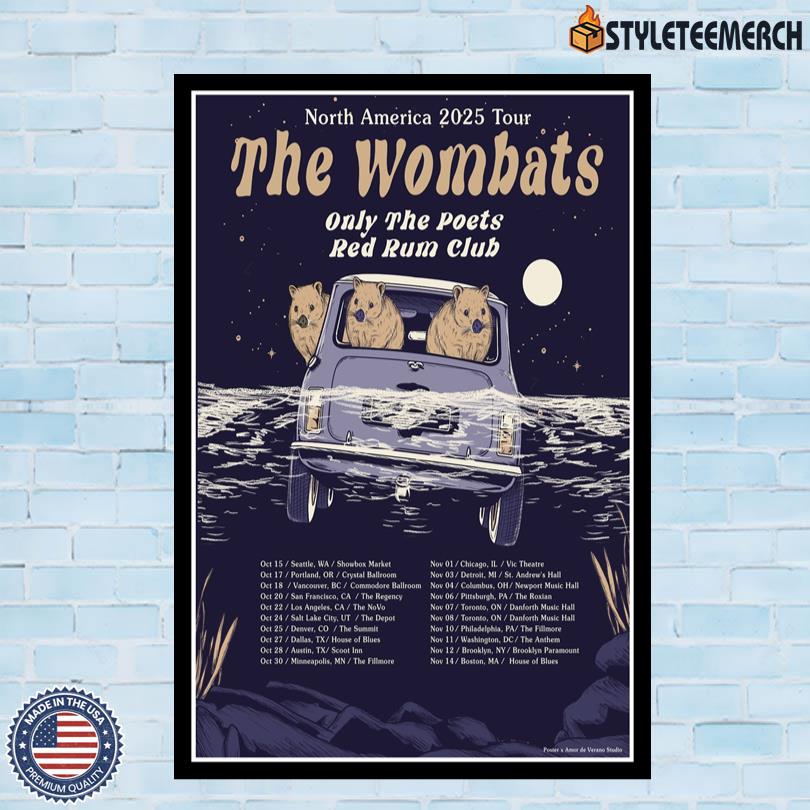 The Wombats Poster North America 2025 4 The Wombats Poster North America 2025