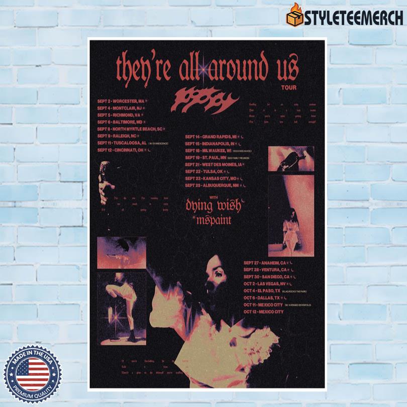 They're All Around US Tour 2025 Poppy Poster 4 They\'re All Around US Tour 2025 Poppy Poster
