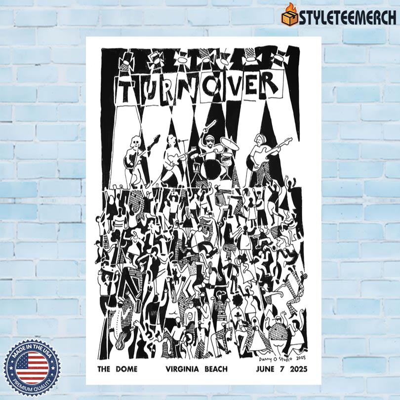 Turnover The Dome Virginia Beach Concert Poster 2025 4 Turnover The Dome Virginia Beach Concert Poster 2025