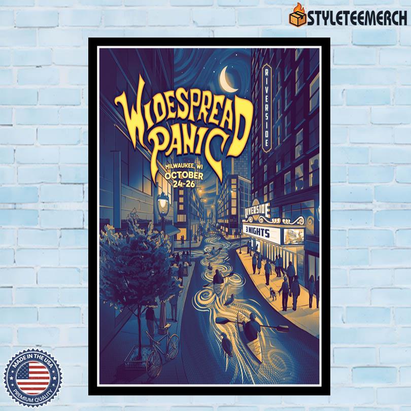 Widespread Panic Riverside Theater Oct 24-26 2025 Gig Poster 4 Widespread Panic Riverside Theater Oct 24-26 2025 Gig Poster