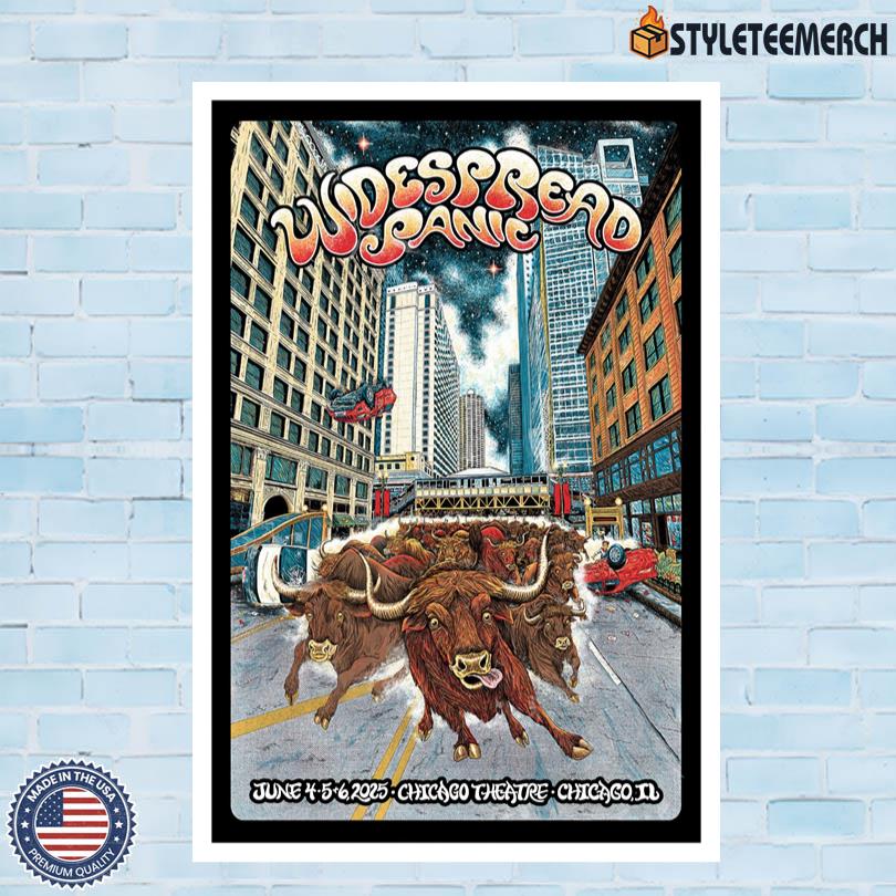Widespread Panic The Chicago Theatre June 4-6 2025 Poster 4 Widespread Panic The Chicago Theatre June 4-6 2025 Poster
