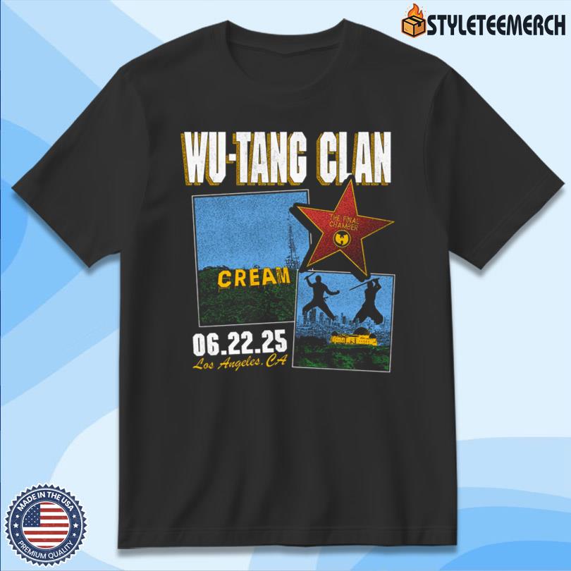 Wu Tang Clan 06.22.25 Los Angeles CA T-Shirt 4 Wu Tang Clan 06.22.25 Los Angeles CA T-Shirt