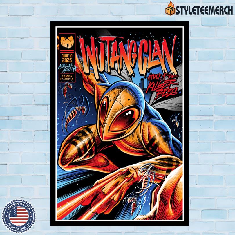 Wu-Tang Clan Amalie Arena Tampa Tour Poster 2025 4 Wu-Tang Clan Amalie Arena Tampa Tour Poster 2025