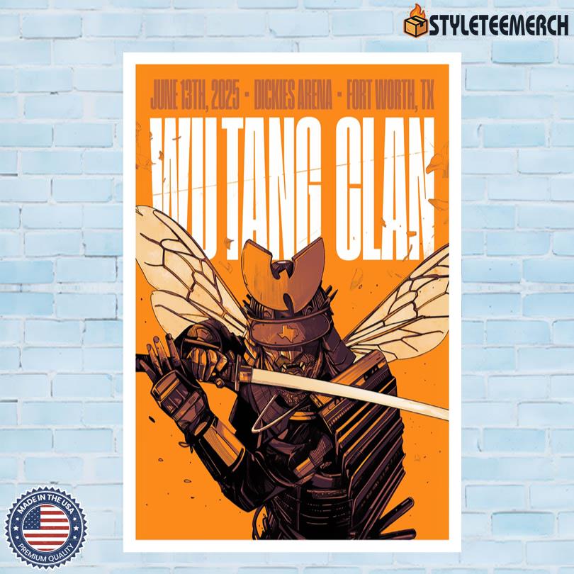 Wu-Tang Clan Concert Poster Fort Worth June 2025 4 Wu-Tang Clan Concert Poster Fort Worth June 2025