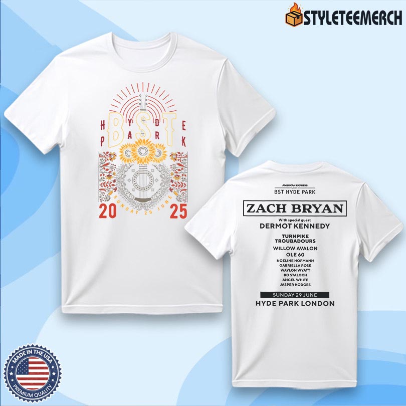 Zach Bryan London Hyde Park 29.6.2025 T-Shirt 3 Zach Bryan London Hyde Park 29.6.2025 T-Shirt