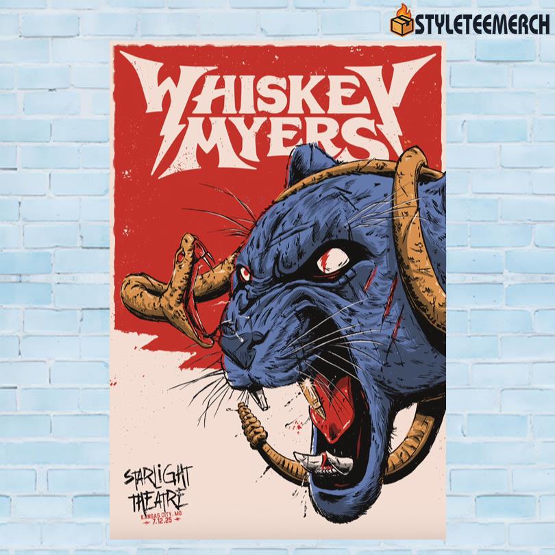2025 Whiskey Myers Concert Poster 10 2025 Whiskey Myers Concert Poster