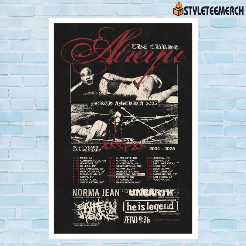 ATREYU North America 2025 New Poster 10 ATREYU North America 2025 New Poster