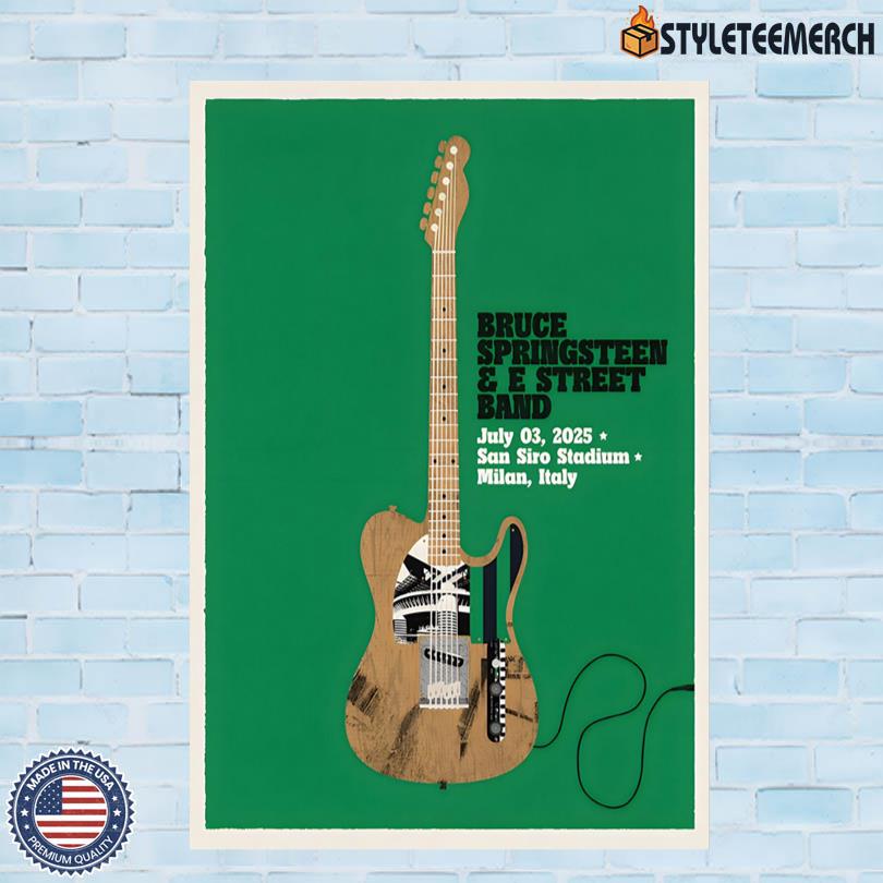 Bruce Springsteen & E Street Band July 3 2025 San Siro Stadium Milan, Italy Event Poster 4 Bruce Springsteen & E Street Band July 3 2025 San Siro Stadium Milan, Italy Event Poster
