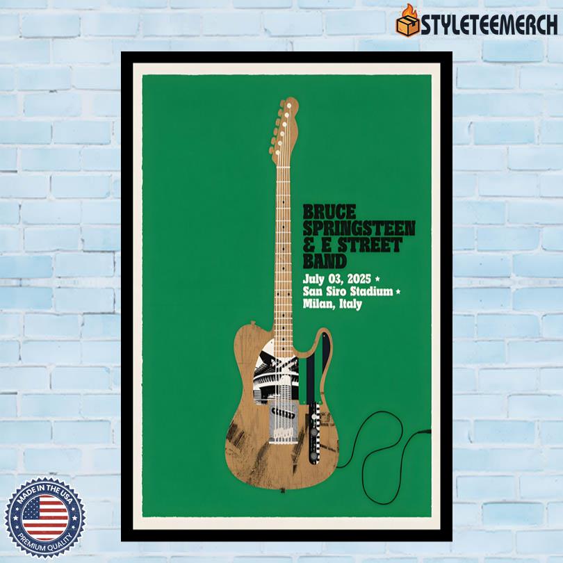 Bruce Springsteen & E Street Band July 3 2025 San Siro Stadium Milan, Italy Poster Limited Edition 4 Bruce Springsteen & E Street Band July 3 2025 San Siro Stadium Milan, Italy Poster Limited Edition