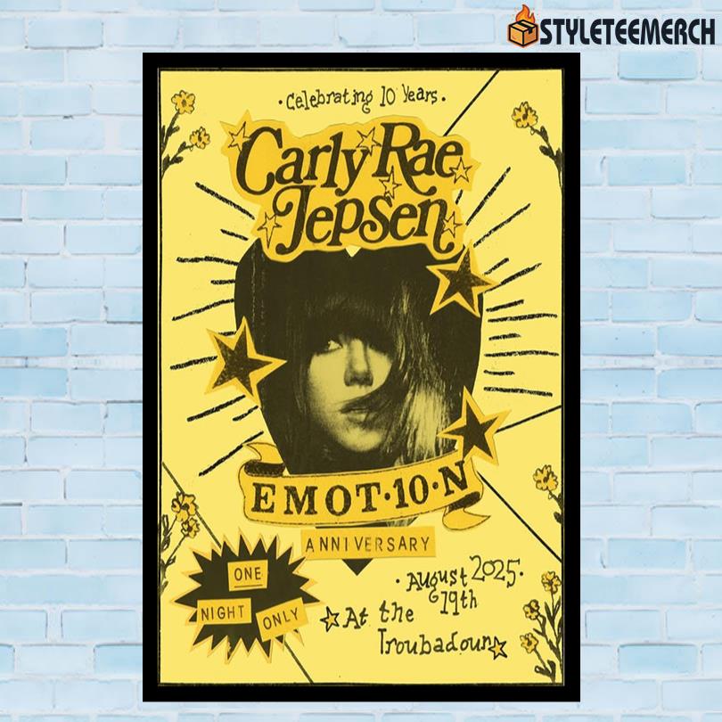 Carly Rae Jepsen Aug 19 2025 Concert Poster 10 Carly Rae Jepsen Aug 19 2025 Concert Poster