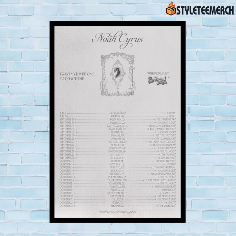 Carter Faith Is Comin' Tour 2025 Noah Cyrus Poster 10 Carter Faith Is Comin\' Tour 2025 Noah Cyrus Poster