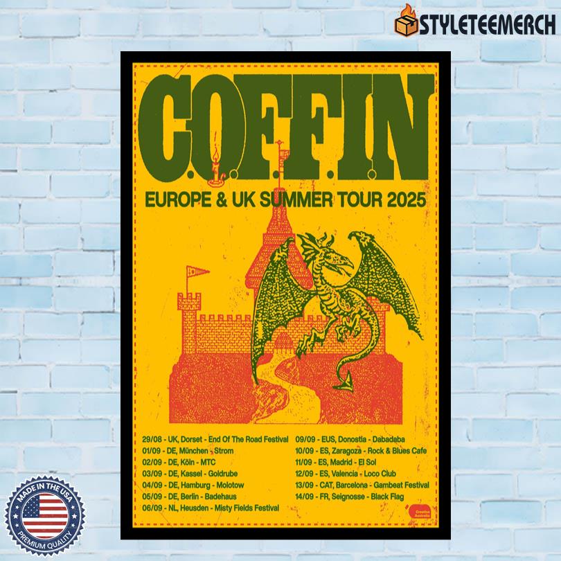 C.O.F.F.I.N Europe & UK Summer Tour 2025 Poster 10 C.O.F.F.I.N Europe & UK Summer Tour 2025 Poster