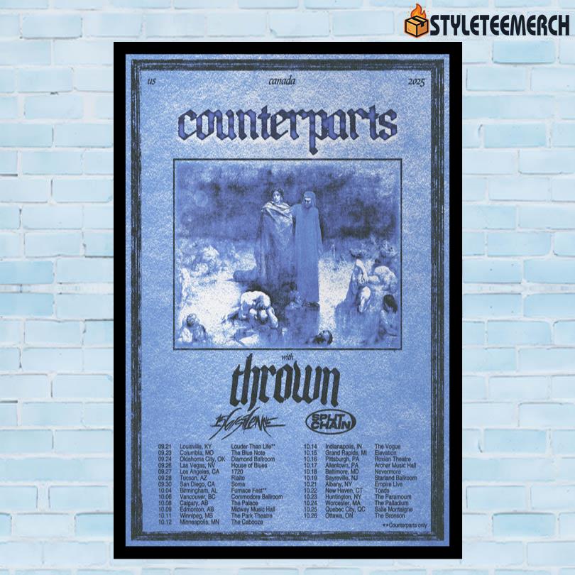 Counterparts Us Tour 2025 Poster 10 Counterparts Us Tour 2025 Poster