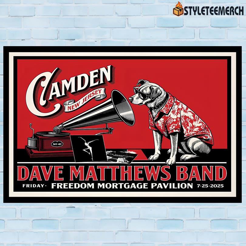 Dave Matthews Band Freedom Mortgage Pavilion Camden NJ July 25 2025 Tour Poster 10 Dave Matthews Band Freedom Mortgage Pavilion Camden NJ July 25 2025 Tour Poster