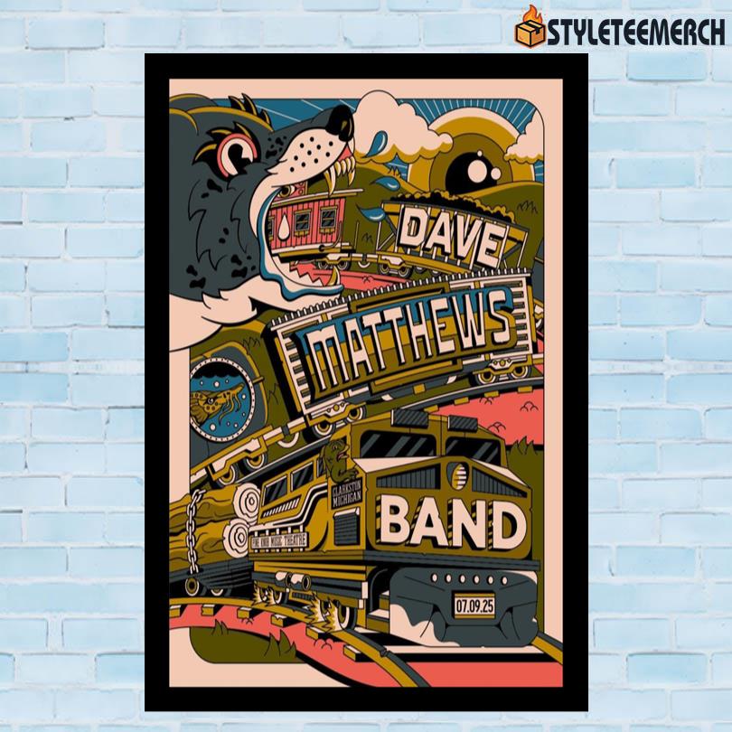 Dave Matthews Band Merch Clarkston MI July 9 2025 Poster 10 Dave Matthews Band Merch Clarkston MI July 9 2025 Poster