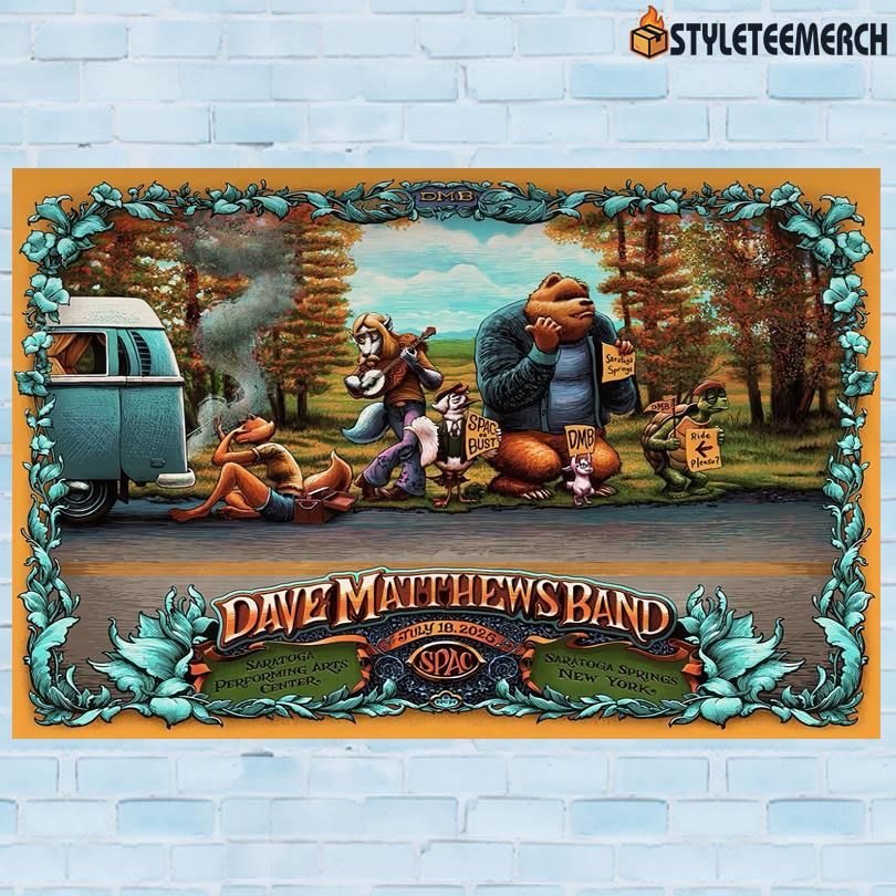 Dave Matthews Band Saratoga Springs Poster 10 Dave Matthews Band Saratoga Springs Poster