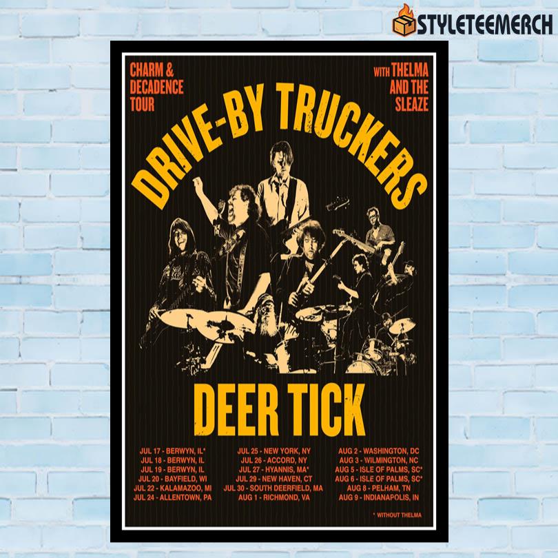Drive-By Truckers Charm & Decadence Tour 2025 Poster 10 Drive-By Truckers Charm & Decadence Tour 2025 Poster