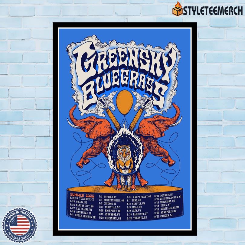 Greensky Bluegrass Summer Tour 2025 Poster 4 Greensky Bluegrass Summer Tour 2025 Poster