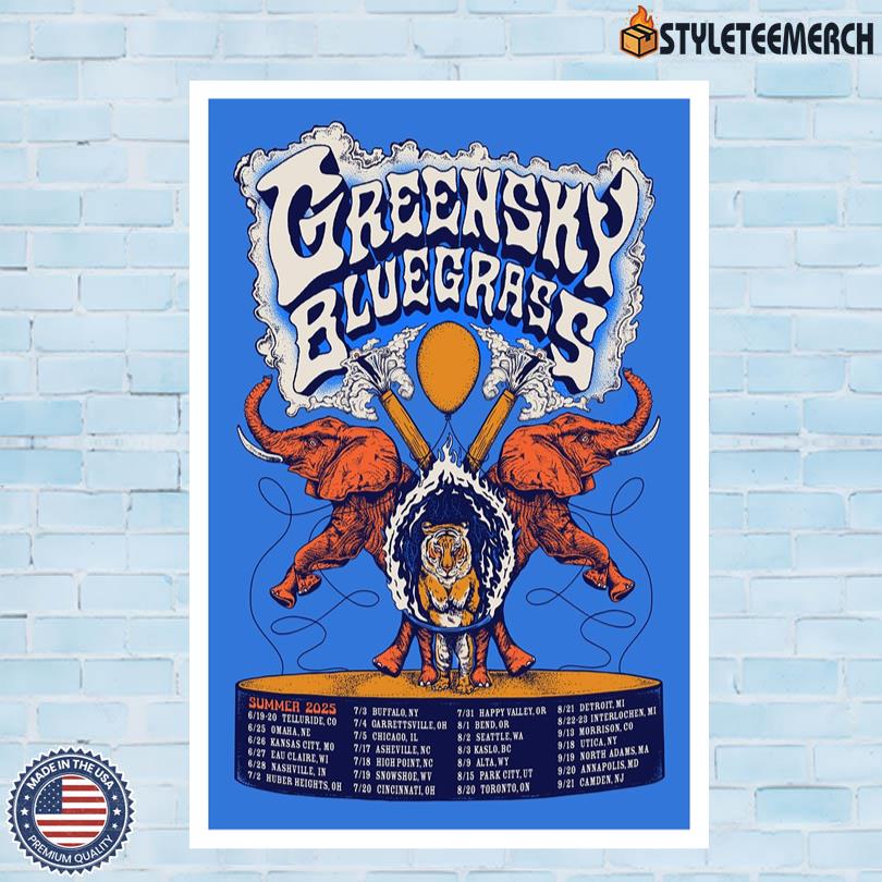 Greensky Bluegrass Tour 2025 Summer Poster Print 4 Greensky Bluegrass Tour 2025 Summer Poster Print